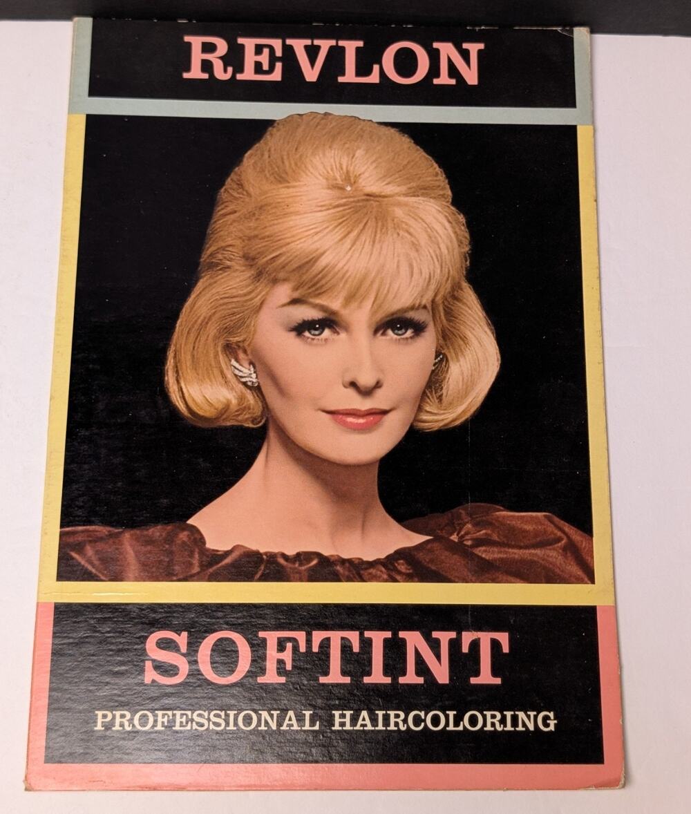 Vtg Revlon Softint Professional Haircoloring Cardboard Display No Swatches 1965